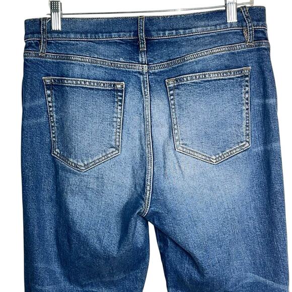 Lou & Grey Distressed Stretch Jeans Size 29 Mid Rise Slim Straight Leg - Picture 4 of 8